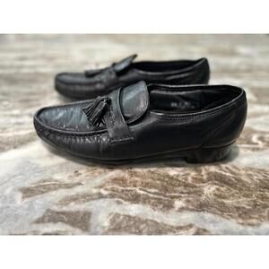🖤Florsheim Tassel Loafers Men’s 9.5 C Black Leather Vintage Dress Shoes Slip On